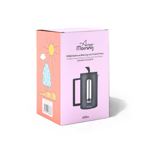 Any Morning FF002 French Press Coffee and Tea Maker 600 ml