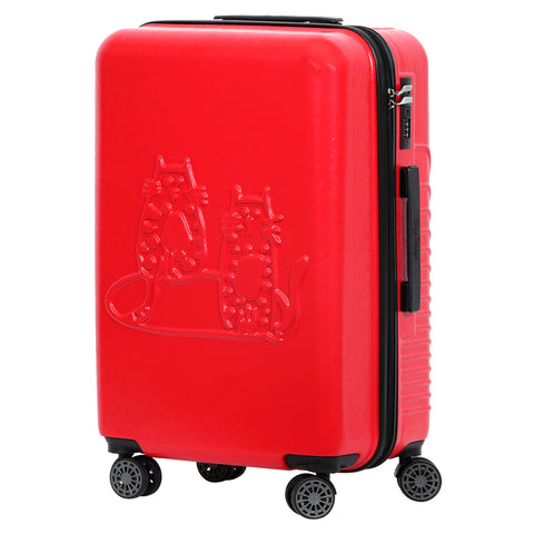 Biggdesign Cats Suitcase Luggage, Red, Large