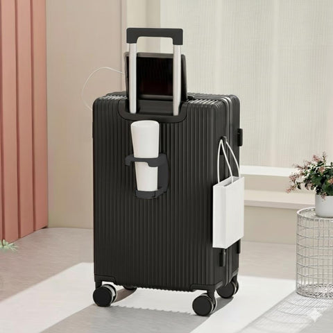 Biggdesign Moods Up 20" Luggage with Cup Holder and USB Port, Black