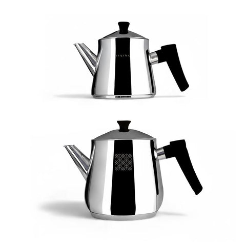 Serenk Definition Stainless Steel Tea Pot Set Black