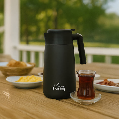 Any Morning SI232250 Thermos Thermal Carafe, 40 oz, Black