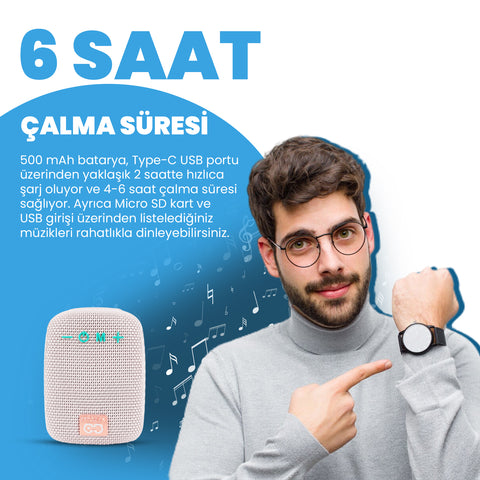 Moodix HO23TG392 Bluetooth Speaker, Grey