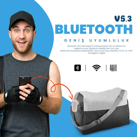 Moodix HO23TG392 Bluetooth Speaker, Grey