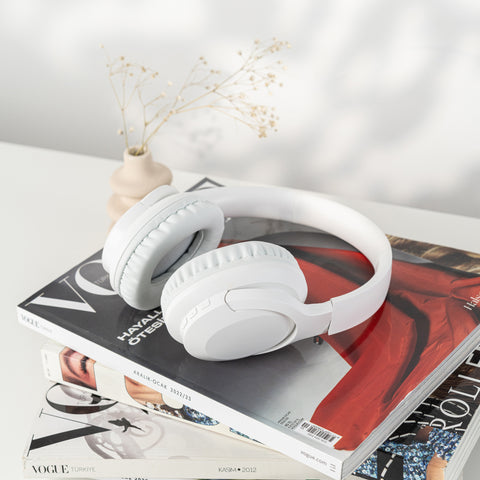 Moodix KO23NB1701W ANC Bluetooth On-Ear Headphones, White