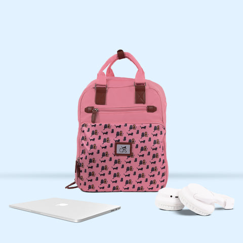 Biggdesign Cats Laptop Backpack, Pink