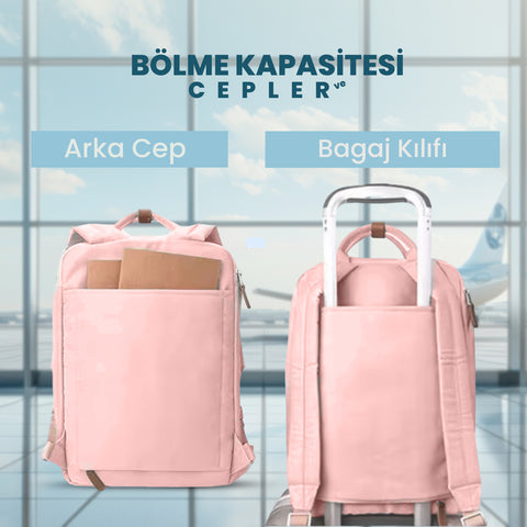 Biggdesign Cats Laptop Backpack, Pink