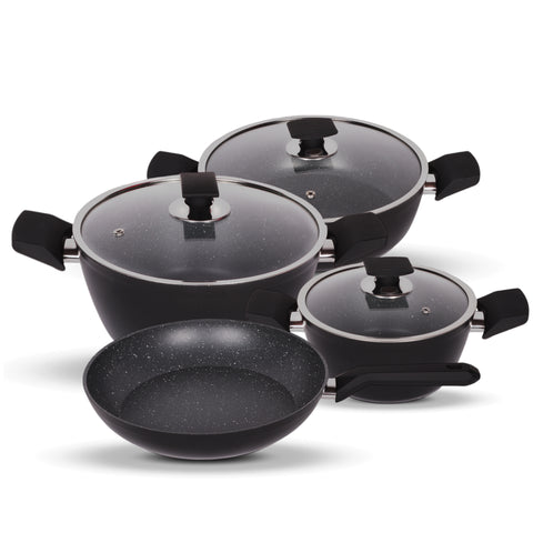 Serenk Excellence 7 Pieces Granite Pots and Pan Set