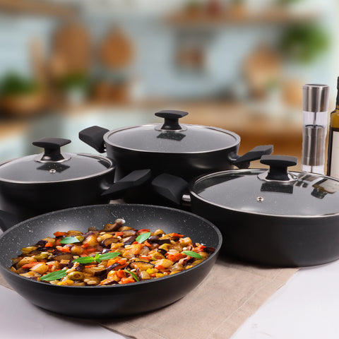 Serenk Excellence 7 Pieces Granite Pots and Pan Set