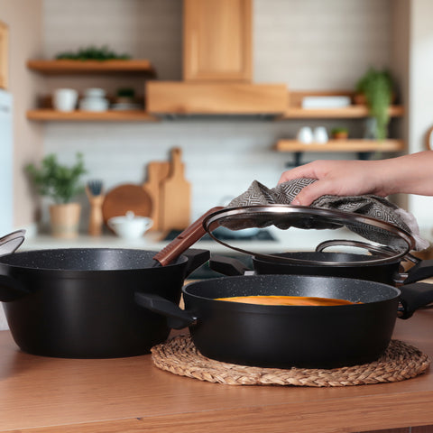 Serenk Excellence 7 Pieces Granite Pots and Pan Set
