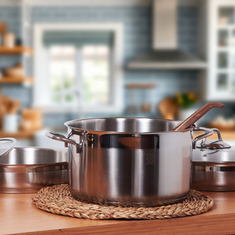 Serenk Modernist 5 Piece Stainless Steel Pots and Pan Set