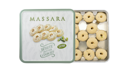 Massara White Butter Cookies Extra Metal Packaging 200g