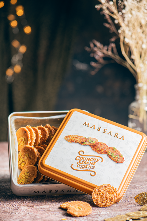 Massara Crunchy Sesame Cookies (Metal Packaging) 200 g