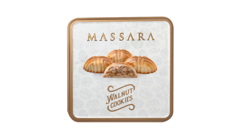 Massara Walnut Cookies Metal Packaging 400g