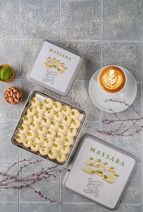 Massara White Butter Cookies (Metal Packaging) 400 g