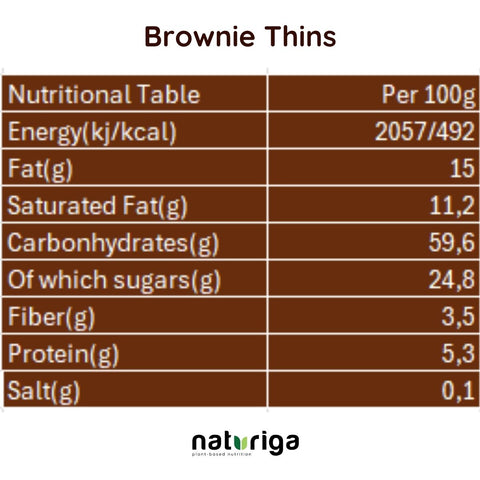 Naturiga Gluten Free Brownie Thins (40 Gr)