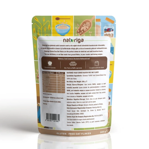 Naturiga Gluten Free Oat Flakes (300 Gr)
