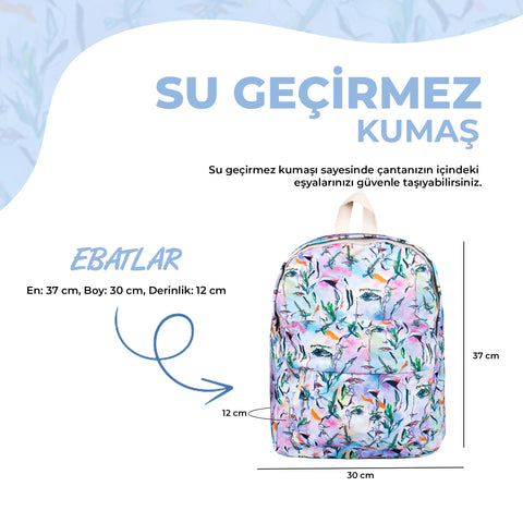 Biggdesign White Faces Backpack