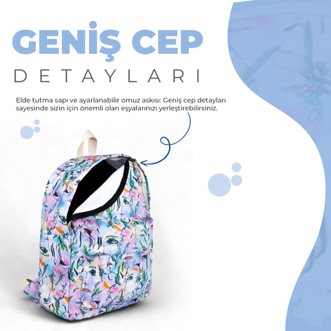 Biggdesign White Faces Backpack