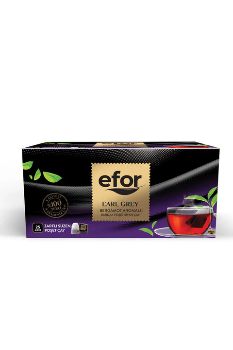Efor Earl Grey Turkish Black Tea 25x2gr Tea Bags