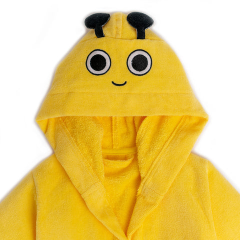 Milk&Moo Buzzy Bee Velvet Hooded Bathrobe