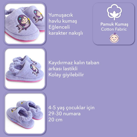 Milk&Moo Kids House Slippers Little Mermaid