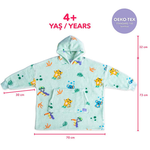 Milk&Moo Little Mermaid Wearable Blanket Hoodie Kid Boys Girls Green