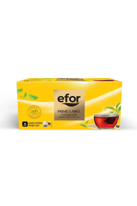 Efor Prime Label Turkish Black Tea 25x2gr Tea Bags
