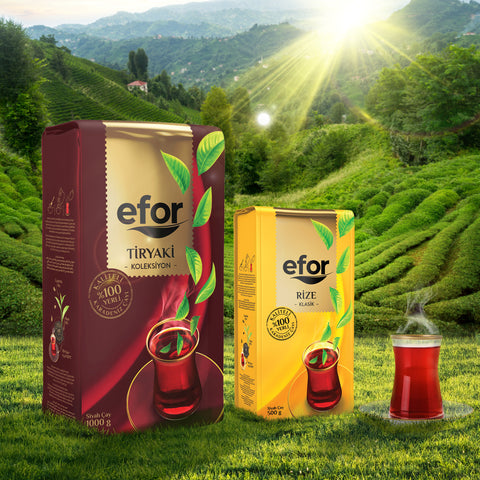 Efor Tiryaki 1000gr - Efor Rize Çay 500 gr Dökme Çay-Set