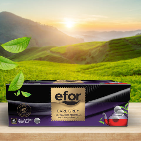 Efor Prime Label 100*3,2 gr Demlik Poşet - Efor Earl Grey 48*3,2 gr Demlik Poşet Çay-Set