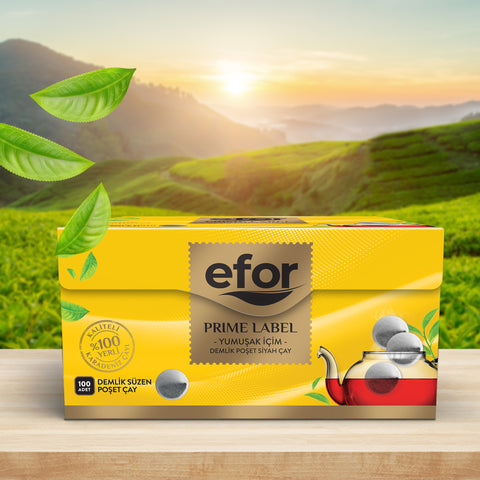 Efor Prime Label 100*3,2 gr Demlik Poşet - Efor Earl Grey 48*3,2 gr Demlik Poşet Çay-Set