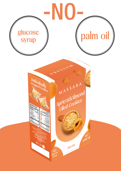 Massara Wrapped Apricot&Almond Filled Cookies 250 g