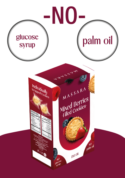 Massara Wrapped Mixed Berries Filled Cookies 250 g
