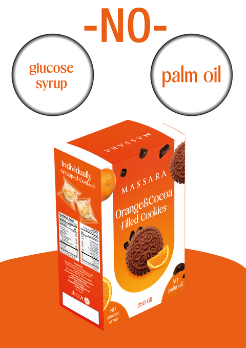 Massara Wrapped Orange&Cocoa Filled Cookies 250 g