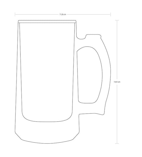 Paşabahçe 55049 Pub Beer Glasses with Handle, 2 Pieces, 355 cc