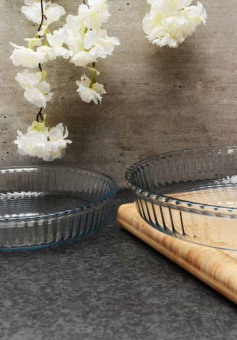 Paşabahçe 159022 Borcam 2-Piece Round Tray Set