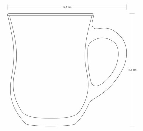 Paşabahce 55383 Handled Ayran Glass