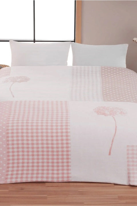 Dinarsu Double Cotton Blanket Rita, Pink