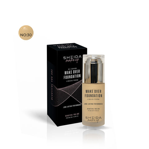 Sheida Make Over Foundation Liquid Form 40ML No:30