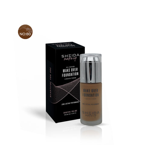 Sheida Make Over Foundation Liquid Form 40ML No:80