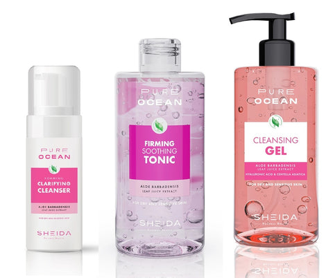 Sheida Pure Ocean Facial Cleansing Set - For Dry and Sensitive Skin