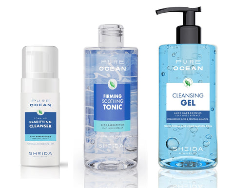 Sheida Pure Ocean Facial Cleansing Set - For Normal and Combination Skin