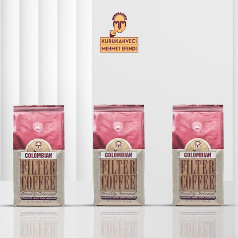Kurukahveci Mehmet Efendi  Colombian Filtre Kahve 250 gr *3