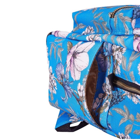 Bloominbag Blue Cherry Blossom Floral Pattern 13-14 inch Women's Backpack Laptop / Macbook Bag