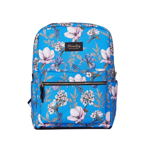 Bloominbag Blue Cherry Blossom Floral Pattern 13-14 inch Women's Backpack Laptop / Macbook Bag