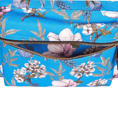 Bloominbag Blue Cherry Blossom Floral Pattern 13-14 inch Women's Backpack Laptop / Macbook Bag