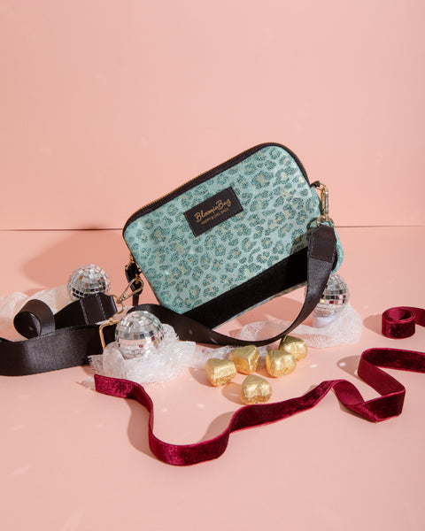 Bloominbag Green Marmar Crossbody Bag