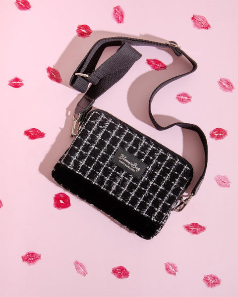 Bloominbag Noir Tweed Crossbody Bag