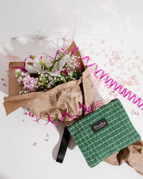 Bloominbag Shepherd Tweed Clutch Bag