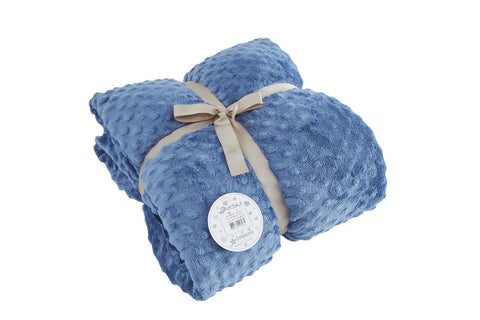 Aksu İpeksoft Tomurcuk Double Mink Blanket Indigo