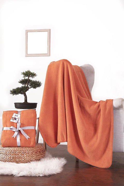 Dolce Bonita Home Cotton TV Blanket 127X155 Basic Ginger
